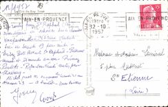 CPA La Cite du Roy Rene Aix en Provence La Grande Fontaine sur la Rotonde 