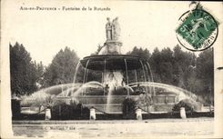 CPA Aix en Provence Fontaine de la Rotonde 