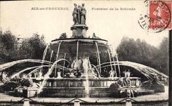 CPA Aix en Provence Fontaine de la Rotonde 