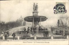 CPA Aix en Provence La Fontaine de la Rotonde 