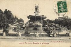 CPA Aix en Provence Fontaine de la Rotonde 