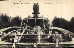CPA Aix en Provence Fontaine de la Rotonde 