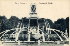 CPA Aix en Provence Fontaine de la Rotonde 