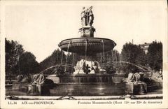 CPA Aix en Provence Fontaine Monumentale 