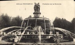 CPA Aix en Provence Fontaine de la Rotonde 