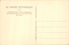 CPA Le Poitou Pittoresque Poitiers Vienne Eglise Ste Radegonde Le Clocher et son entree Ouest sur le