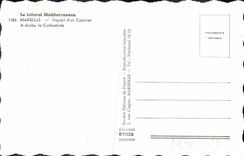 CPA Le Littoral Mediterraneen Marseille Depart d'Un Courrier A droite la Cathedrale 