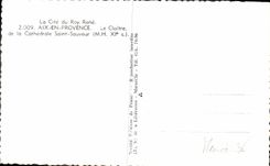 CPA La Cite du Roy Rene Aix en Provence Le Cloitre de la Cathedrale Saint Sauveur 