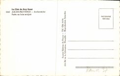 CPA La Cite du Roy Rene Aix en Provence Archeveche Porte en bois sculpte 