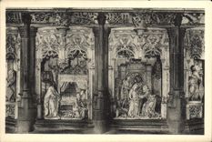 CPA Eglise de Brou Retable des sept joies de la vierge l'annonciation et la visitation 