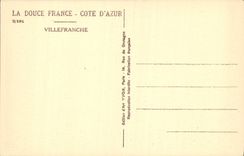 CPA La Douce France Cote d'Azur Villefranche 