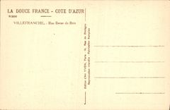 CPA La Douce France Cote d'Azur Villefranche Rue Baron de Bres 