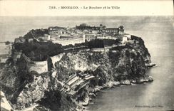 CPA Monaco Le Rocher et la Ville 