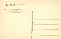CPA La Douce France Cote d'Azur Juan les Pins Alpes Maritimes Bain de Soleil 