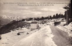 CPA Sports d'Hiver a Peira Cava Environs de Nice et Chaine des Alpes Chasseurs Alpins Militaria