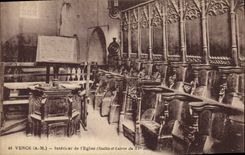 CPA Vence A M Interieur de l'Eglise Stalles et Lutrin 
