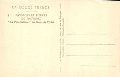 CPA La Douce France Paysages et Pierres de Provence Le Point Sublime des Gorges du Verdon 
