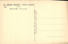 CPA La Douce France Cote d'Azur Eze AM Vue generale