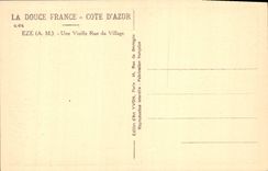 CPA La Douce France Cote d'Azur Eze AM Une Vieille Rue du Village