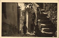 CPA La Douce France Cote d'Azur Eze AM Une Vieille Rue de Village 