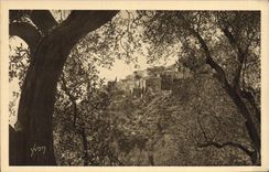 CPA La Douce France Cote d'Azur Eze AM Le Village vu a travers les olivers 
