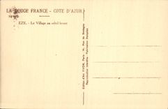 CPA La Douce France Cote d'Azur Eze Le Village au soleil Levant