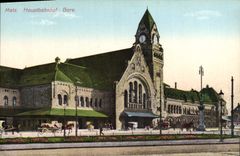 CPA Metz Hauptbahnhof Gare 