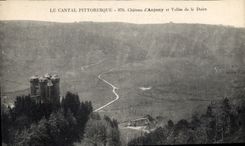 CPA Le Cantal Pittoresque Chateau d'Anjony et Valle de la Doire 