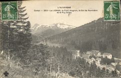 CPA l'Auvergne Cantal Le Loiran la Font Alagnon le Col de Rombiere et le Puy Griou 