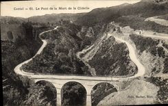 CPA Cantal Le Pont de la Mort de la Cidelle 