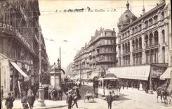 CPA Marseille Rue Noailles Tramway