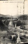 CPA Lourdes La Basilique vue du Chateau Fort 