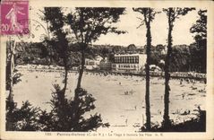 CPA Perros Guirec C du N La Plage a travers les Pins 