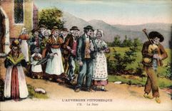 CPA l'Auvergne Pittoresque La Noce Folklore