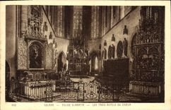 CPA Colmar Eglise St Martin Les Trois autels du Choeur 