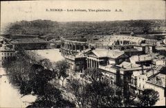 CPA Nimes Les Arenes Vue generale 