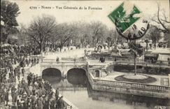 CPA Nimes Vue generale de la Fontaine 