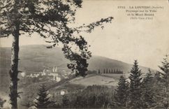 CPA La Louvesc Ardeche Paysage sur la Ville et le Mont Besset 