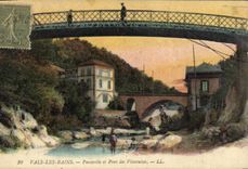 CPA Vals les Bains Paserelle et Pont des Vivaraises 