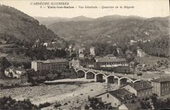 CPA l'Ardeche Illustre Vals les Bains Vue Generale Quartier de la Begude 