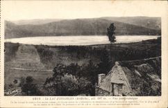 CPA Le Lac d'Issarles Ardeche Vue panoramique 