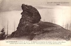 CPA Les Htes Cevennes Illustrees Lac d'Issarles Ardeche Le Sphinx au coucher du soleil 