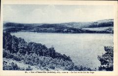 CPA Lac d'Issarles Ardeche Le Lac vu du Col du Gage 