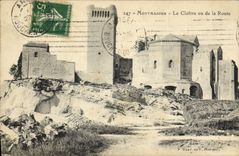 CPA Montmajour le Cloitre vu de la Route 