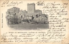 CPA Arles Ruines de Montmajour Cloitre et chateau pres Arles 