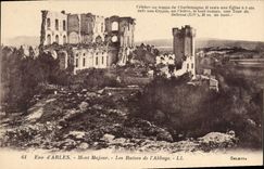 CPA Env d'Arles Mont Majour les Ruines de l'Abbaye 