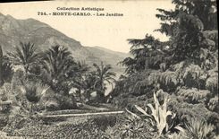 CPA Collection Artistique Monte Carlo les jardins 