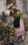 CPA Nice la Cueillette des Fleurs 