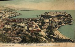 CPA Monaco vue generale de la Principaute 