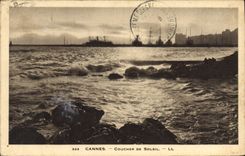 CPA Cannes Coucher de Soleil 